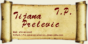 Tijana Prelević vizit kartica